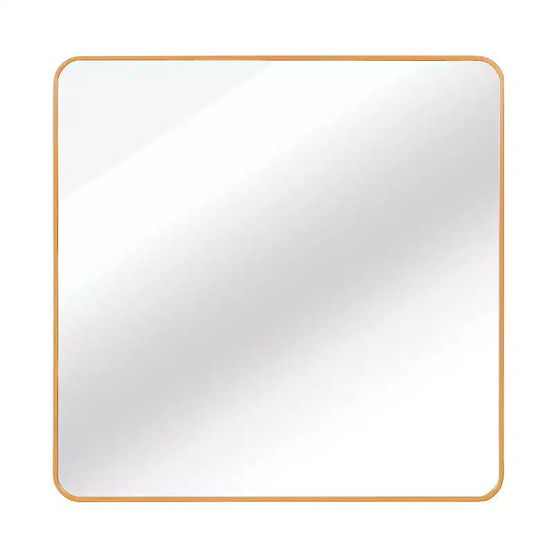 Miroir mural carré de 36 po. avec cadre en aluminium noir pour meuble-lavabo de salle de bain