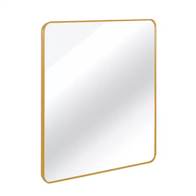 Miroir mural carré de 36 po. avec cadre en aluminium noir pour meuble-lavabo de salle de bain
