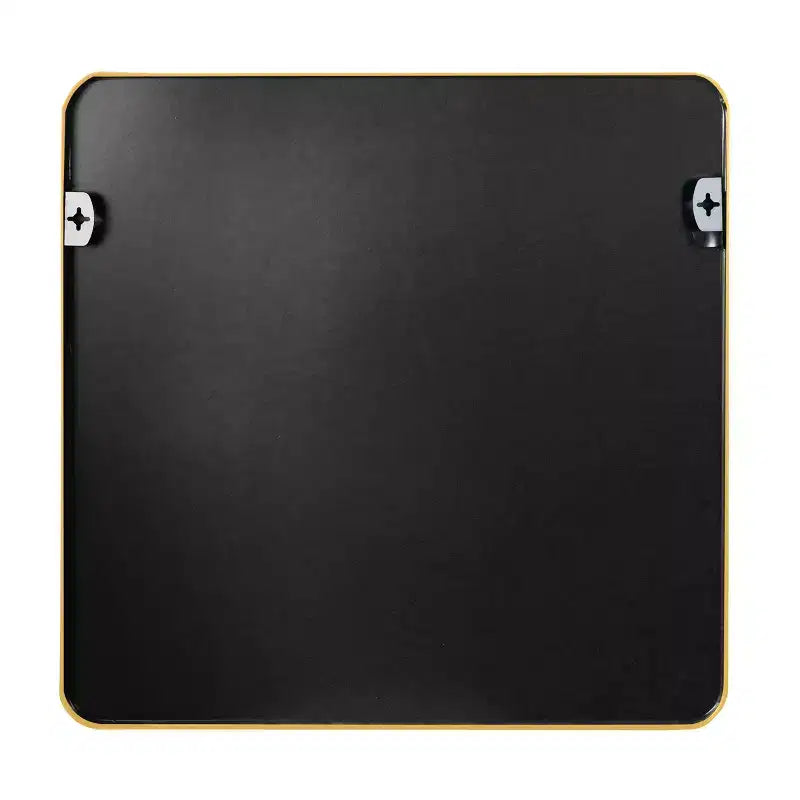 Miroir mural carré de 36 po. avec cadre en aluminium noir pour meuble-lavabo de salle de bain