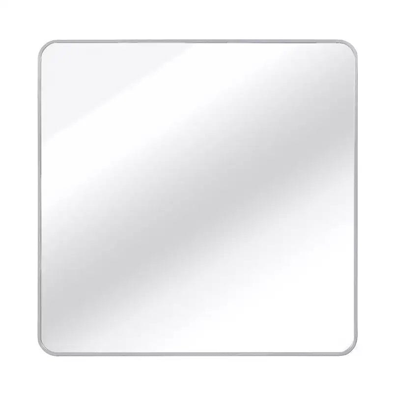 Miroir mural carré de 36 po. avec cadre en aluminium noir pour meuble-lavabo de salle de bain