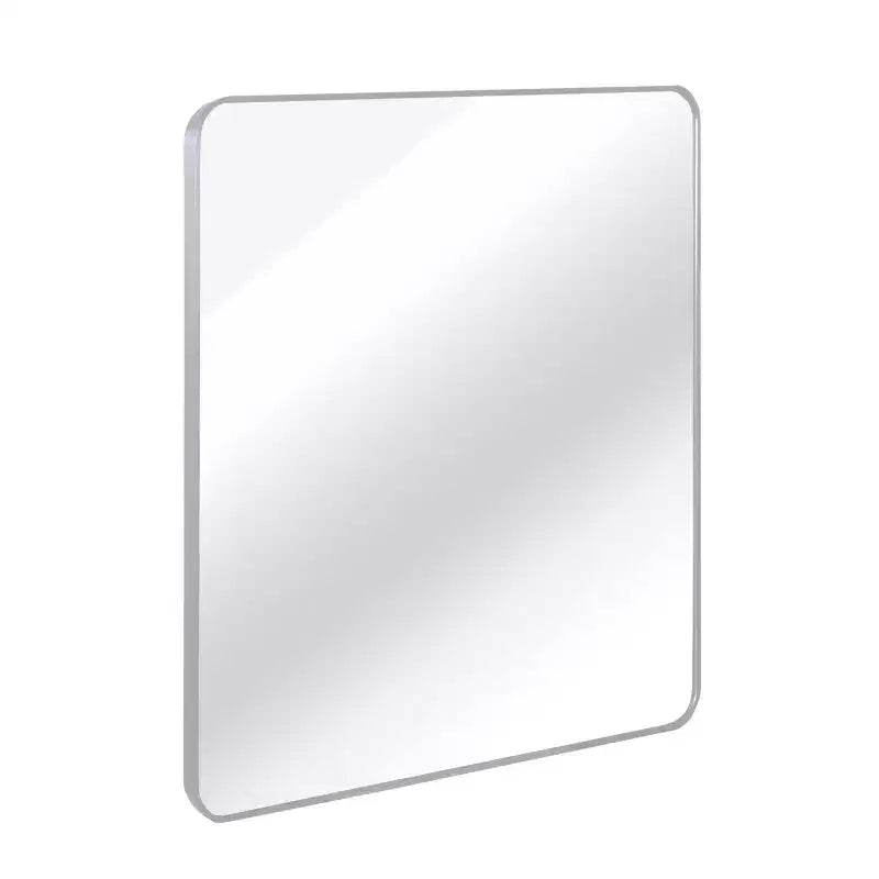 Miroir mural carré de 36 po. avec cadre en aluminium noir pour meuble-lavabo de salle de bain