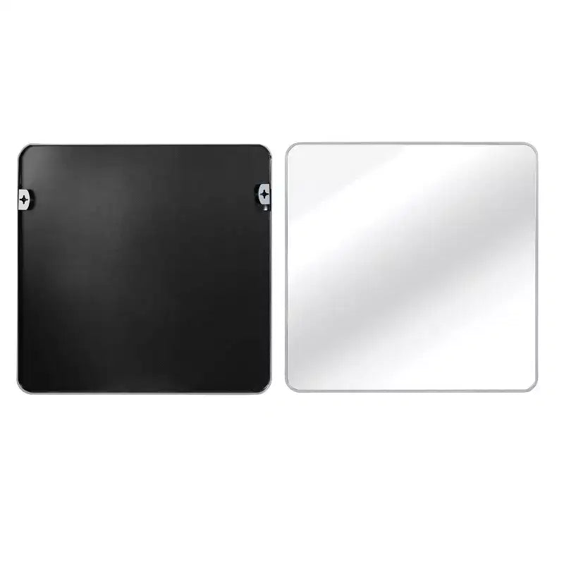 Miroir mural carré de 36 po. avec cadre en aluminium noir pour meuble-lavabo de salle de bain
