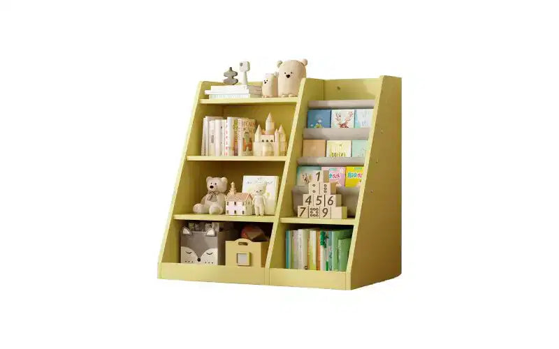 Étagères ouvertes pour enfants à 4 niveaux, Présentoir à livres pour tout-petits, Étagères à livres en forme d'échelle, Bibliothèques en bois pour chambre, salle de jeux, salle de classe