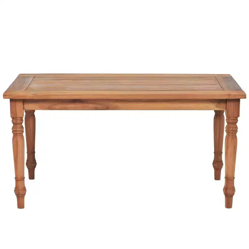 Table basse en teck marron 90x50x45 cm Incrustations décoratives
