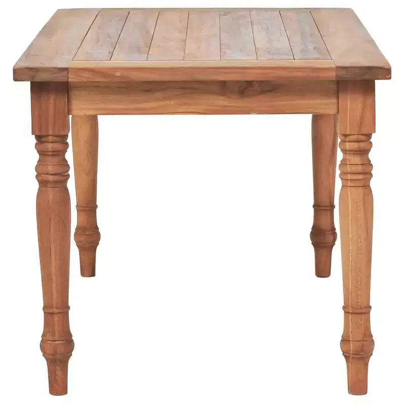 Table basse en teck marron 90x50x45 cm Incrustations décoratives