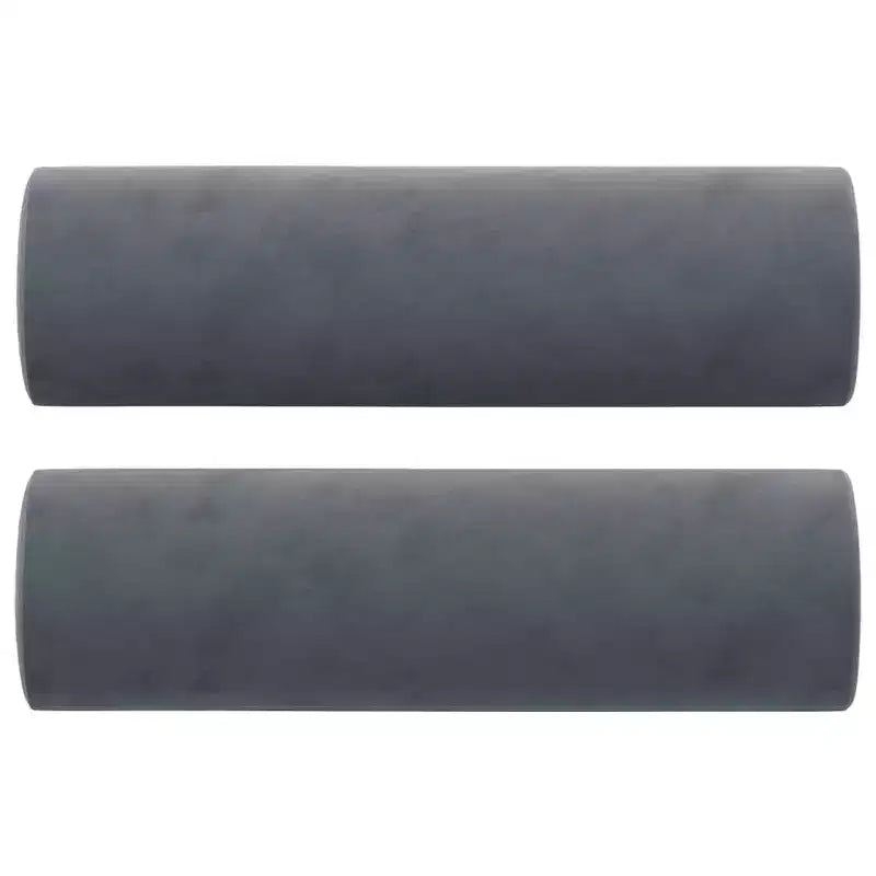 Canapé 2 places avec coussins décoratifs Gris Foncé 47,2 Velours