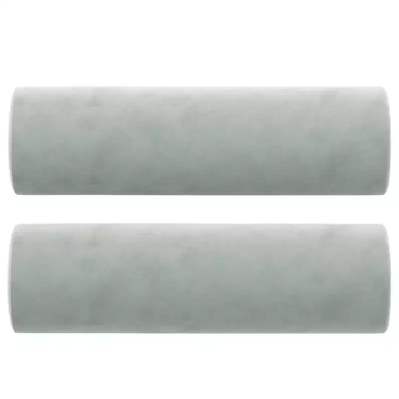 Canapé 2 places avec coussins décoratifs gris clair 55,1 velours