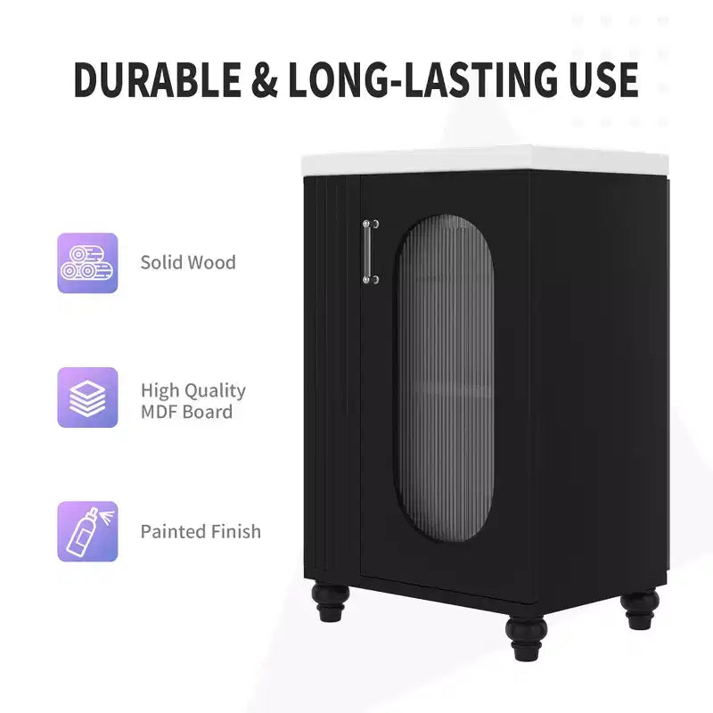 20 petits meubles-lavabos de salle de bain avec rangement, meuble bas de salle de bain avec étagère réglable