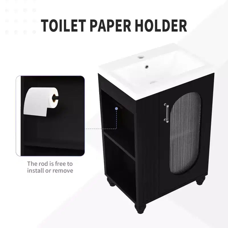 20 petits meubles-lavabos de salle de bain avec rangement, meuble bas de salle de bain avec étagère réglable