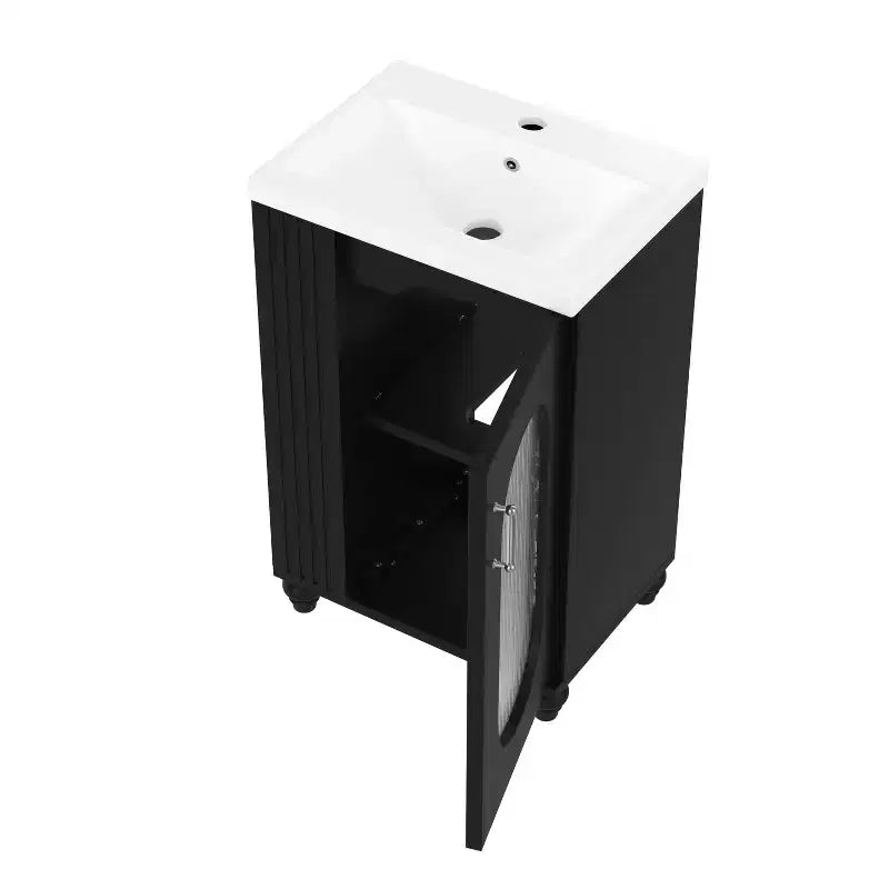 20 petits meubles-lavabos de salle de bain avec rangement, meuble bas de salle de bain avec étagère réglable