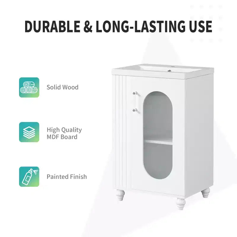 20 petits meubles-lavabos de salle de bain avec rangement, meuble bas de salle de bain avec étagère réglable
