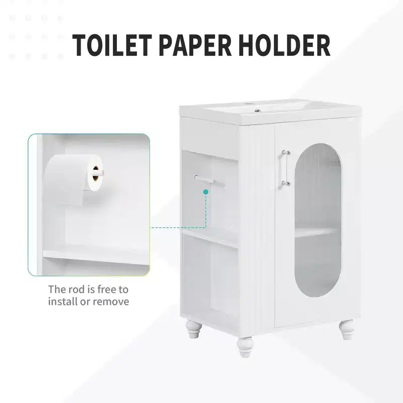 20 petits meubles-lavabos de salle de bain avec rangement, meuble bas de salle de bain avec étagère réglable