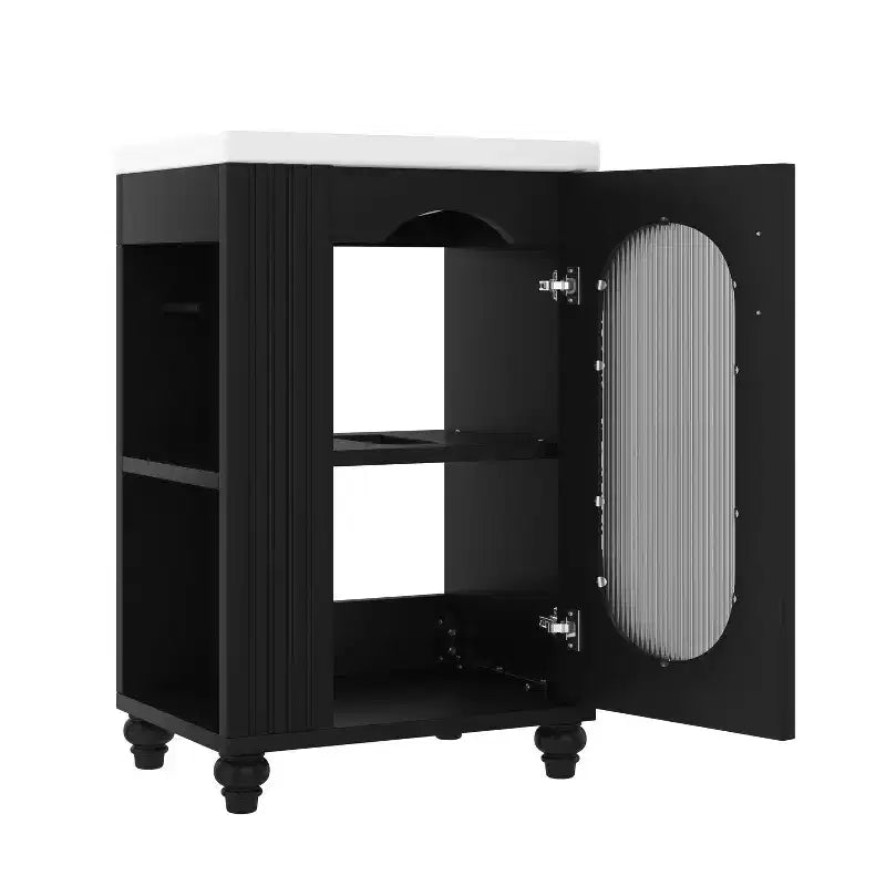 20 petits meubles-lavabos de salle de bain avec rangement, meuble bas de salle de bain avec étagère réglable