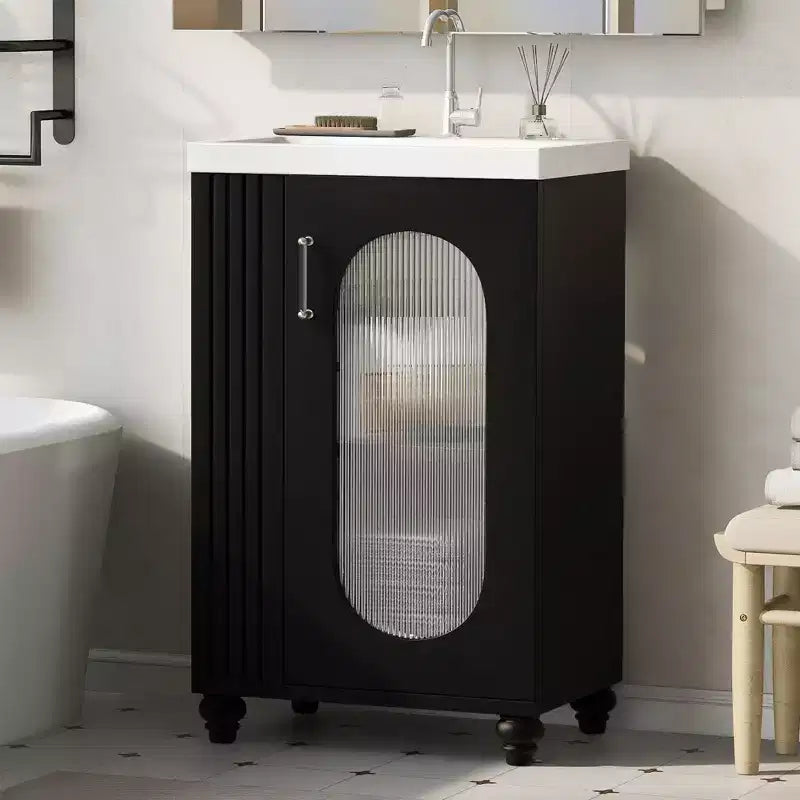20 petits meubles-lavabos de salle de bain avec rangement, meuble bas de salle de bain avec étagère réglable