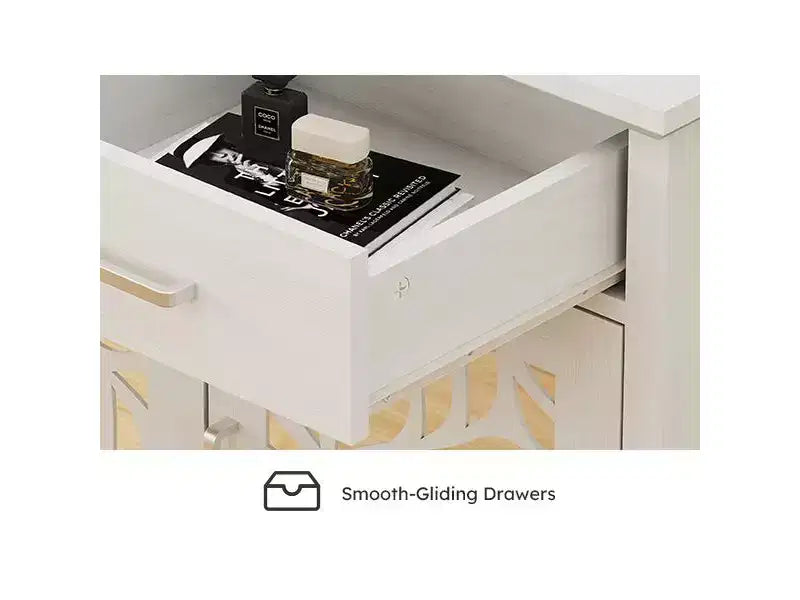 Bahut moderne avec étagères réglables, armoire de rangement multifonctionnelle avec 3 tiroirs et 3 portes