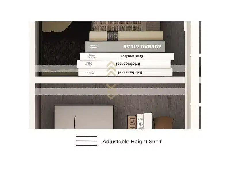 Bahut moderne avec étagères réglables, armoire de rangement multifonctionnelle avec 3 tiroirs et 3 portes
