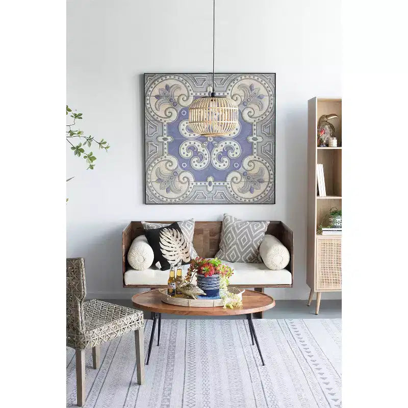 Table Basse Ovale Table d'Appoint Salon 99x66x41 cm