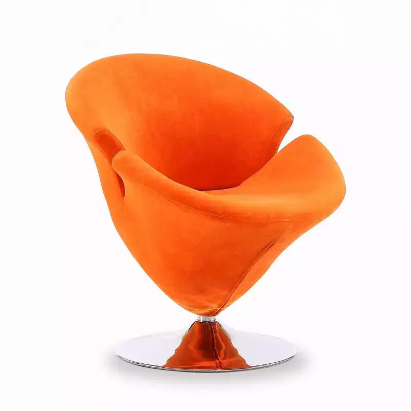 Lot de 2 fauteuils d'appoint pivotants en velours Tulip