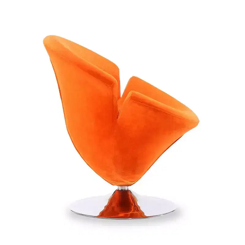 Lot de 2 fauteuils d'appoint pivotants en velours Tulip
