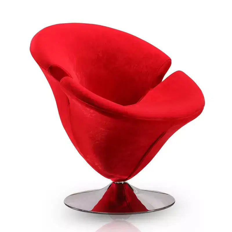 Lot de 2 fauteuils d'appoint pivotants en velours Tulip
