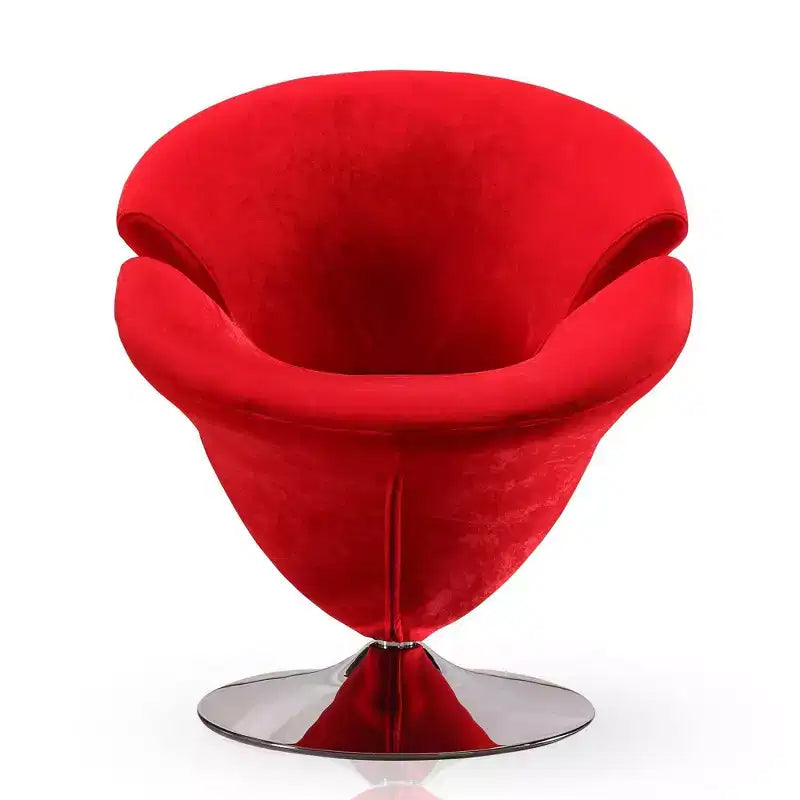 Lot de 2 fauteuils d'appoint pivotants en velours Tulip