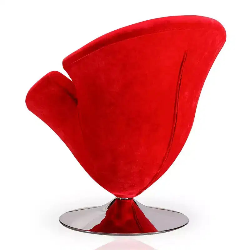 Lot de 2 fauteuils d'appoint pivotants en velours Tulip