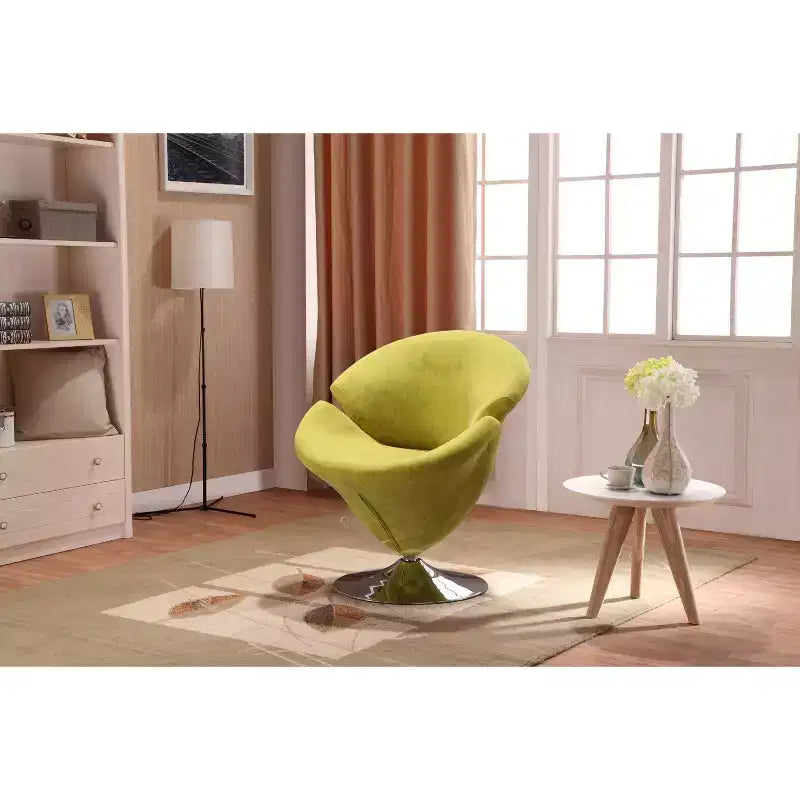 Lot de 2 fauteuils d'appoint pivotants en velours Tulip