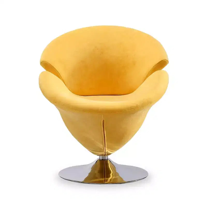 Lot de 2 fauteuils d'appoint pivotants en velours Tulip