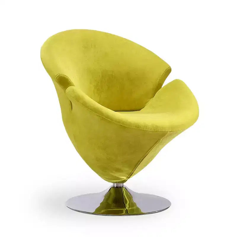 Lot de 2 fauteuils d'appoint pivotants en velours Tulip
