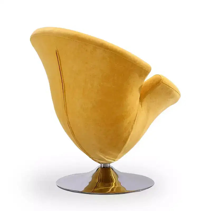 Lot de 2 fauteuils d'appoint pivotants en velours Tulip