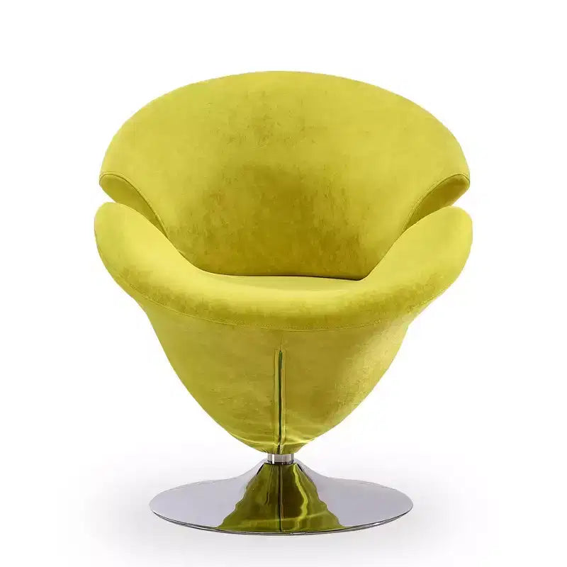 Lot de 2 fauteuils d'appoint pivotants en velours Tulip