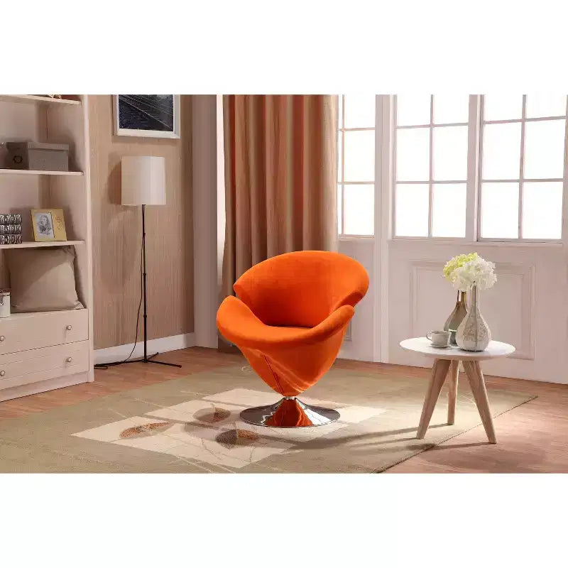 Lot de 2 fauteuils d'appoint pivotants en velours Tulip