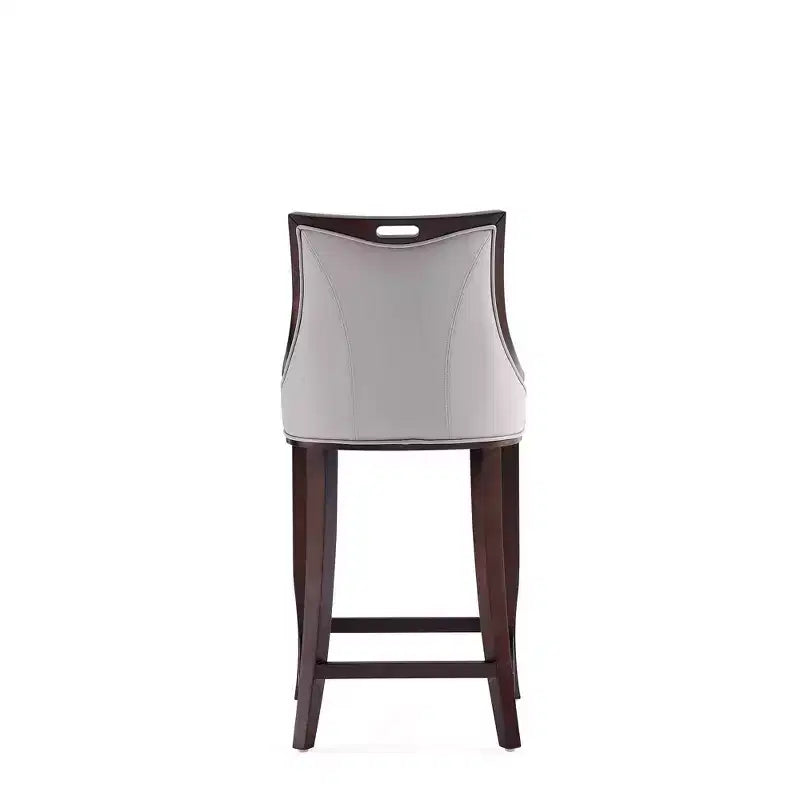 Lot de 2 tabourets de bar rembourrés « Empereur » en similicuir et bois de hêtre