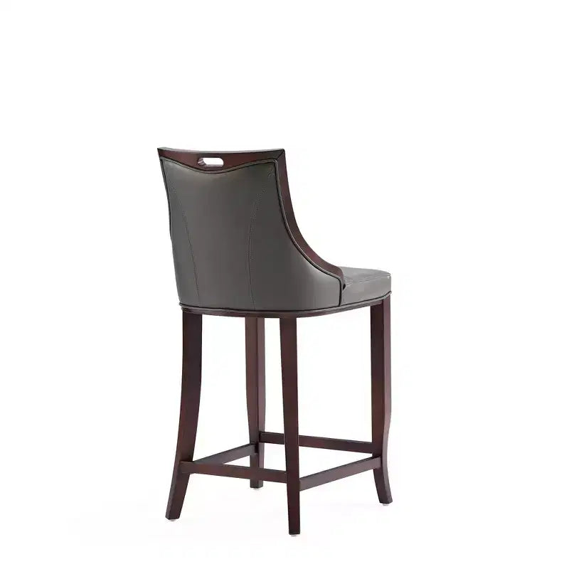Lot de 2 tabourets de bar rembourrés « Empereur » en similicuir et bois de hêtre