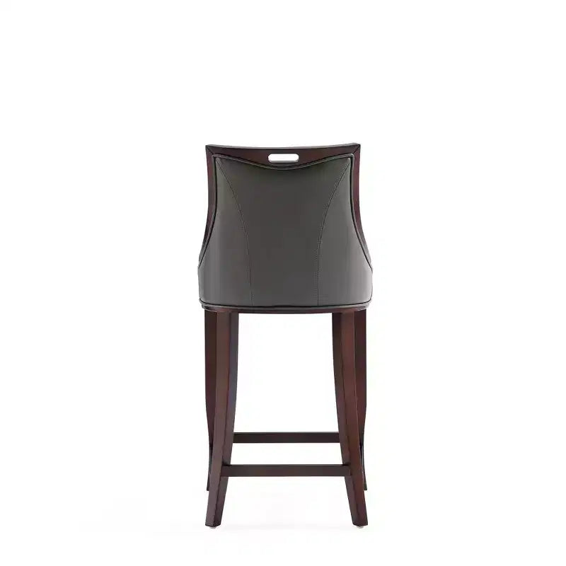 Lot de 2 tabourets de bar rembourrés « Empereur » en similicuir et bois de hêtre