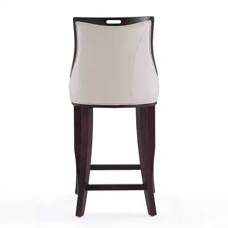 Lot de 2 tabourets de bar rembourrés « Empereur » en similicuir et bois de hêtre