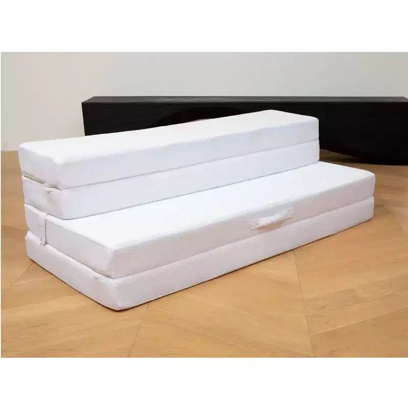 Canapé convertible 4 plis avec 1 matelas en mousse à mémoire de forme et gel intégré