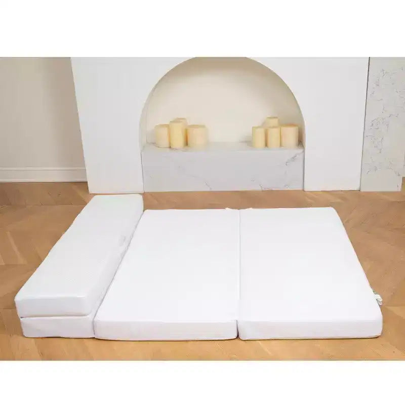 Canapé convertible 4 plis avec 1 matelas en mousse à mémoire de forme et gel intégré