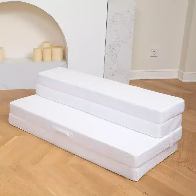Canapé convertible 4 plis avec 1 matelas en mousse à mémoire de forme et gel intégré