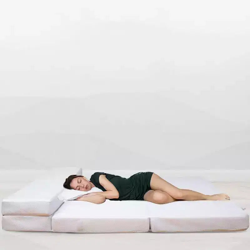 Canapé convertible 4 plis avec 1 matelas en mousse à mémoire de forme et gel intégré